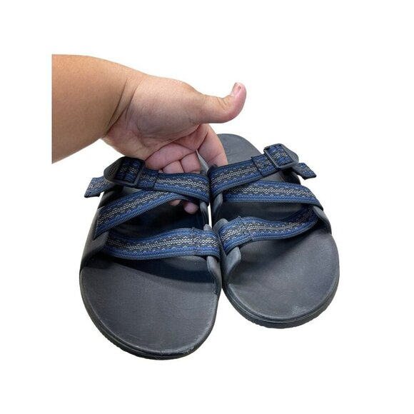 Chaco Men's Chillos Slide Size 12M Multicolor Sandals Hiking Outdoor Wide Strap - Picture 5 of 7